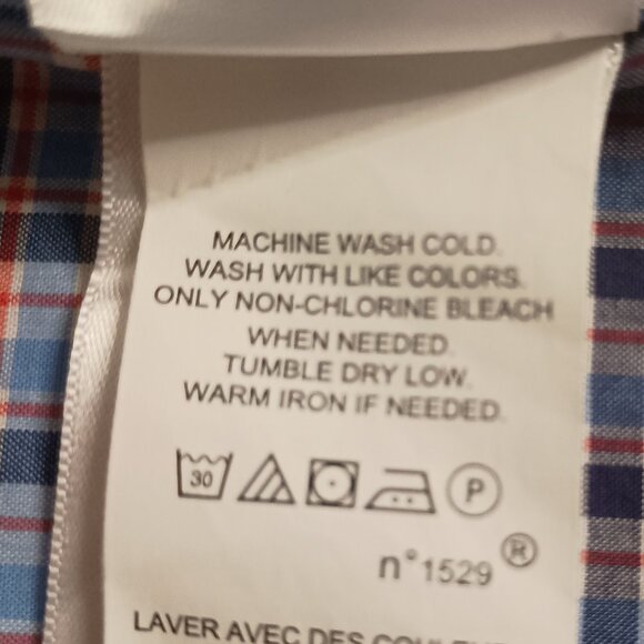 Ralph Lauren Plaid Button-Down Shirt Red White Blue Black Boys Size M 10–12 EUC - Picture 11 of 16